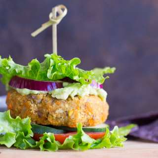 Millet, Sweet Potato and Lentil Veggie Burgers
