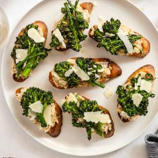 Broccolini and White Bean Crostini