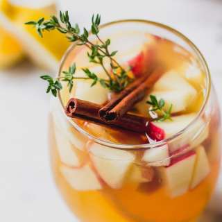 Easy Apple Cider Sangria with Prosecco
