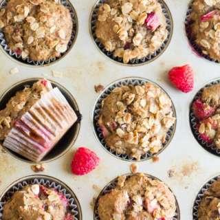 Raspberry Rhubarb Muffins