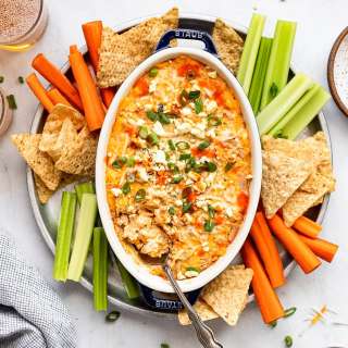 Vegetarian Buffalo Dip with Jackfruit
