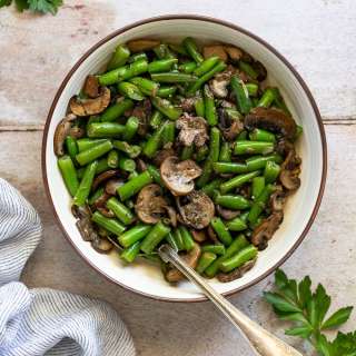 Sauteed Green Beans and Mushrooms