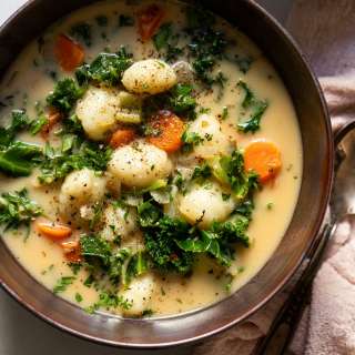 30-Minute Creamy Vegetarian Gnocchi Soup with Coconut Milk