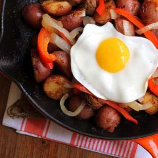 Spanish Eggs with Veggie Chorizo and Peppers