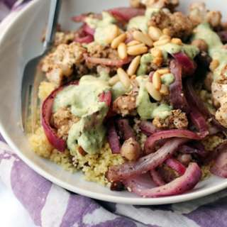 Couscous Bowls with Za’atar Chickpeas and Roasted Cauliflower
