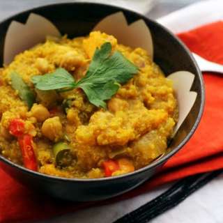 One-Skillet Curried Quinoa with Butternut Squash & Chickpeas