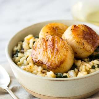 Parmesan Kale Risotto for Two