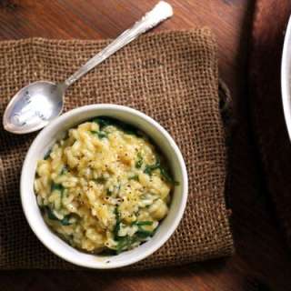 Baby Kale and Creme Fraiche Risotto