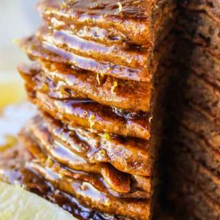 Ginger Pancakes with Lemon Syrup