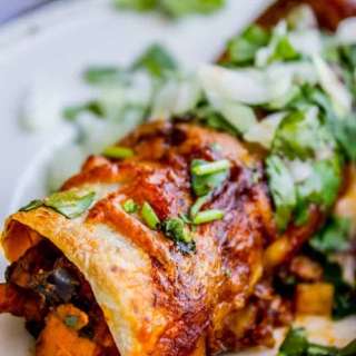Black Bean Sweet Potato Enchiladas