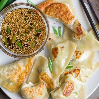 Gingered Brussels Sprout and Shiitake Pot Stickers