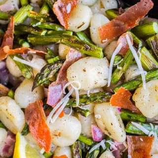 Asparagus and Gnocchi in Brown Butter Sauce