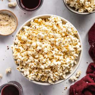 Spicy Parmesan Garlic Popcorn