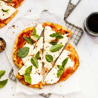 Margherita Flatbread with Burrata