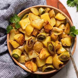 Oven Roasted Leeks and Yukon Gold Potatoes