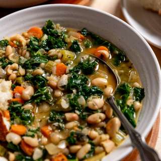 Brothy White Bean Soup with Kale