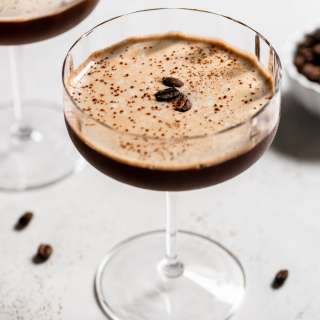 Mocha Martini with Chocolate Syrup