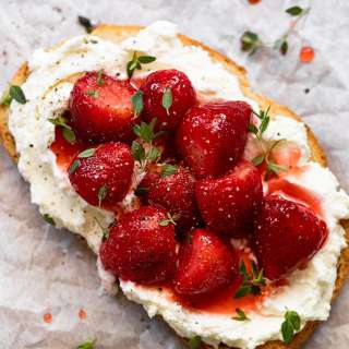5-Minute Whipped Ricotta Toast + Topping Ideas