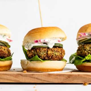 Crispy Falafel Sliders with Herb Mayo