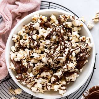 Chocolate Drizzled Popcorn (plus Mix-In Ideas!)
