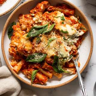 Vegetarian Baked Ziti with Herb Ricotta