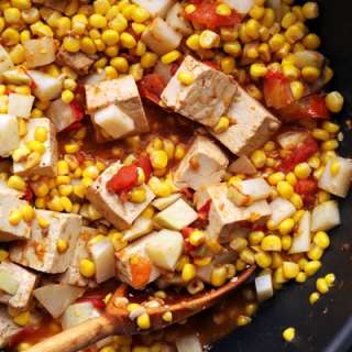 Kohlrabi, Corn & Tofu Curry