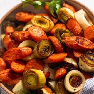 Sheet Pan Oven Roasted Leeks and Carrots