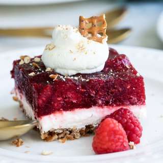 Raspberry Pretzel Salad