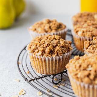 Pear Muffins with Oat Streusel
