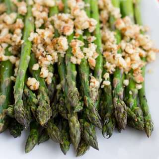 Roasted Asparagus with Lemon-Almond Pesto