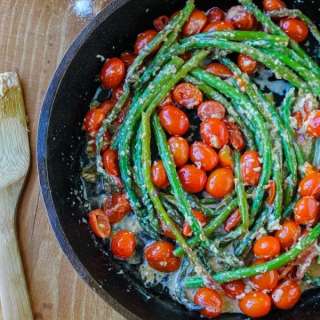 Sautéed Asparagus and Cherry Tomatoes