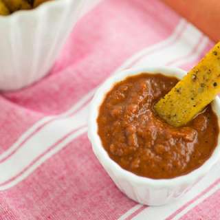 Baked Polenta Fries with Tomato Garlic Sauce