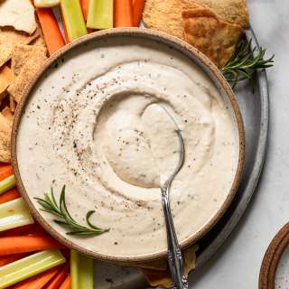 Rosemary White Bean Dip with Cottage Cheese