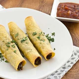 Baked Vegetarian Portobello Mushroom Taquitos