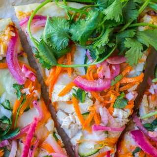 Thai Pizza with Zucchini and Pickled Onions