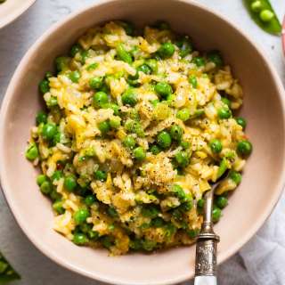 Bright Spring Pea Risotto with Leek and Lemon