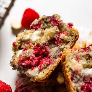 Small-Batch Raspberry White Chocolate Chip Muffins