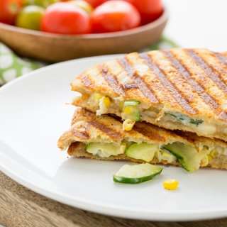 Zucchini & Corn Panini with Pepper Jack Cheese