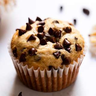Moist Chocolate Chip Muffins with Yogurt (Small Batch)