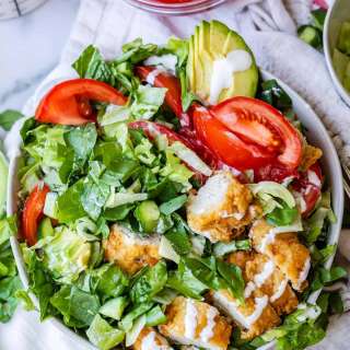 Crispy Chicken Salad with Buttermilk Dressing