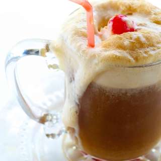 Bourbon Root Beer Ice Cream Floats
