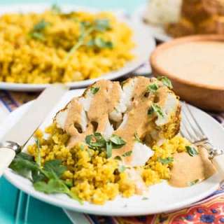 Tandoori Cauliflower with Indian-Spiced Quinoa