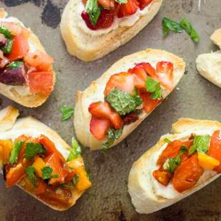 Vegan Bruschetta (3 Ways!) with Creamy Cashew Cheese