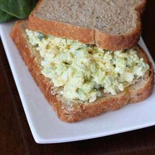 Curried Egg Salad Sandwich For One.