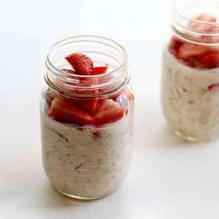 Strawberry Pina Colada Refrigerator Oatmeal Parfait