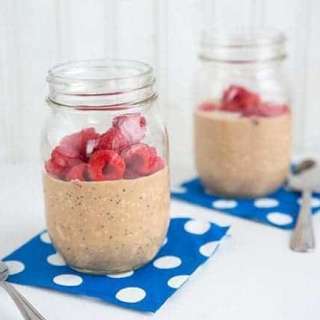 Spicy Chocolate Raspberry Refrigerator Oatmeal