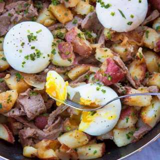 Leftover Prime Rib Hash Skillet