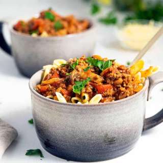 Penne Pasta with Meat Sauce