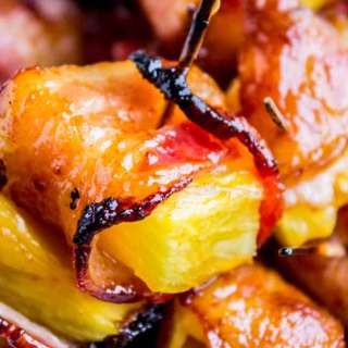 Bacon Wrapped Pineapple with Honey Chipotle Glaze