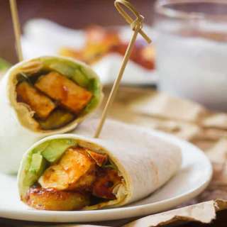 Chipotle Baked Tofu & Plantain Burritos
